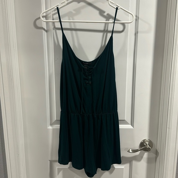 Forever 21 Pants - Forever 21 Emerald Green Romper Size M